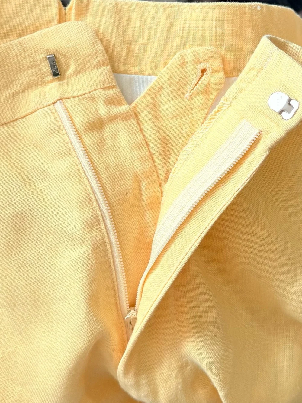 Vintage Brooks Brothers Yellow Linen Trousers Size 42